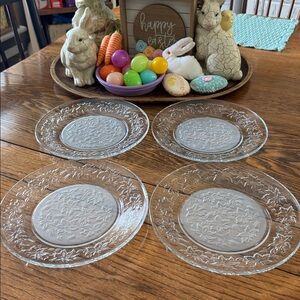 *VINTAGE* PRINCESS HOUSE FANTASIA 10" DINNER PLATE~ #511 ~FROSTED CTR~set of 4